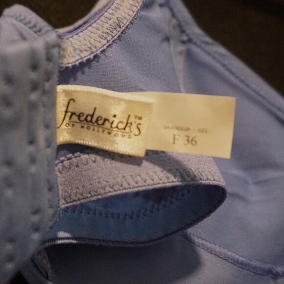 Fredrick’s of Hollywood Blue Smooth Microfiber Bra Style #51147 Size 36F - Picture 5 of 7